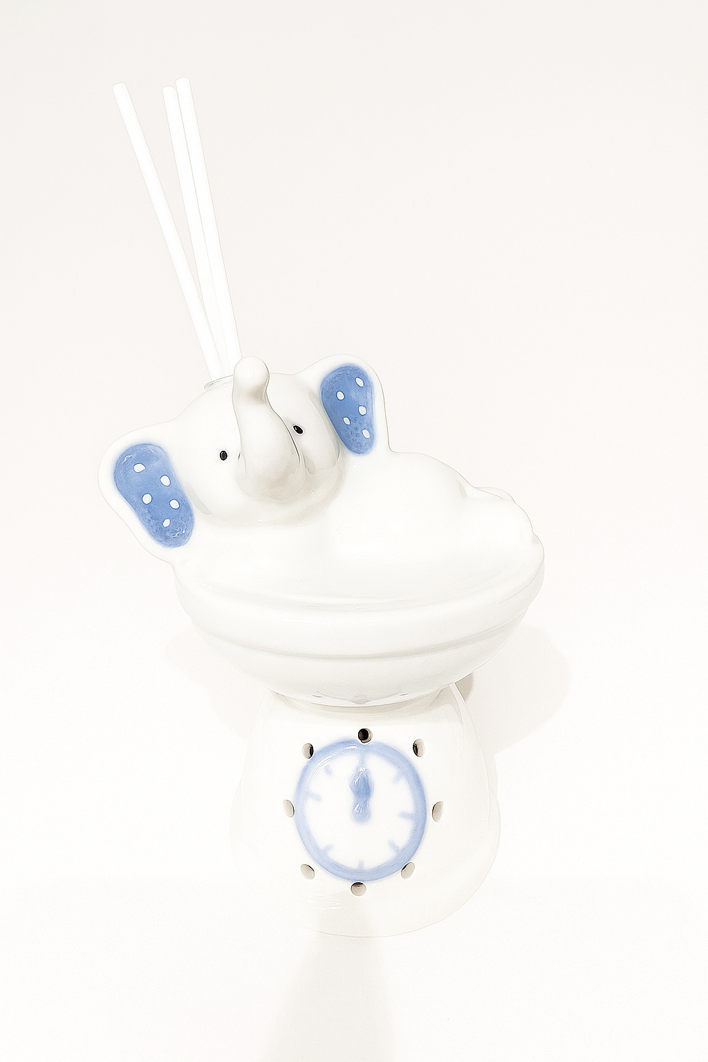 Set Profumatore Elefante Azzurro su bilancia  c/LED
