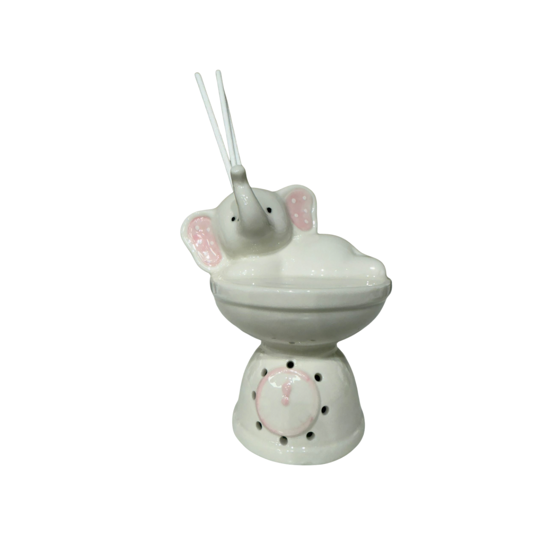 Set Profumatore Elefante Rosa su bilancia  c/LED