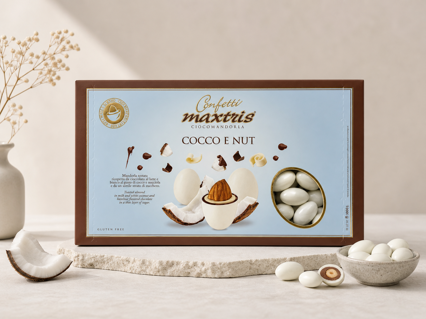 Maxtris/ciocomandorla cocco e nutella