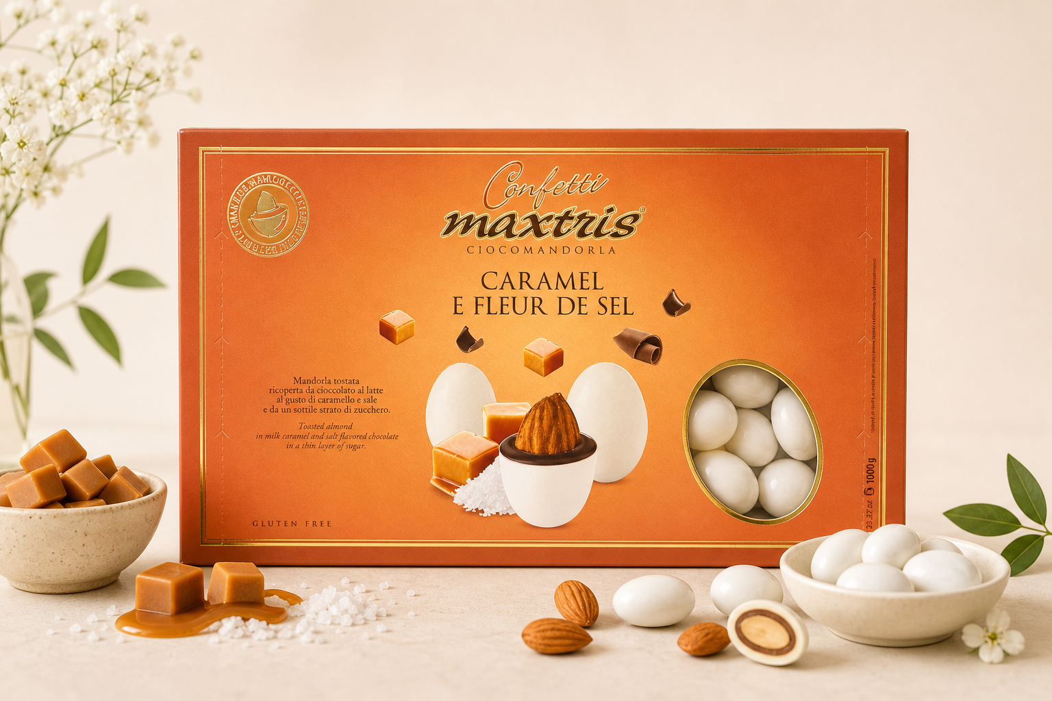 Maxtris/ ciocomandorla Caramel e fleur de sel