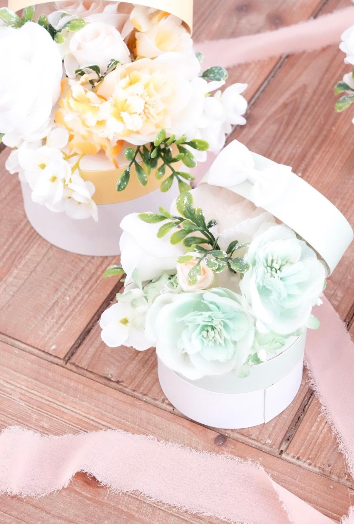 Box floreali  in colori assortiti ( 4 pezzi )