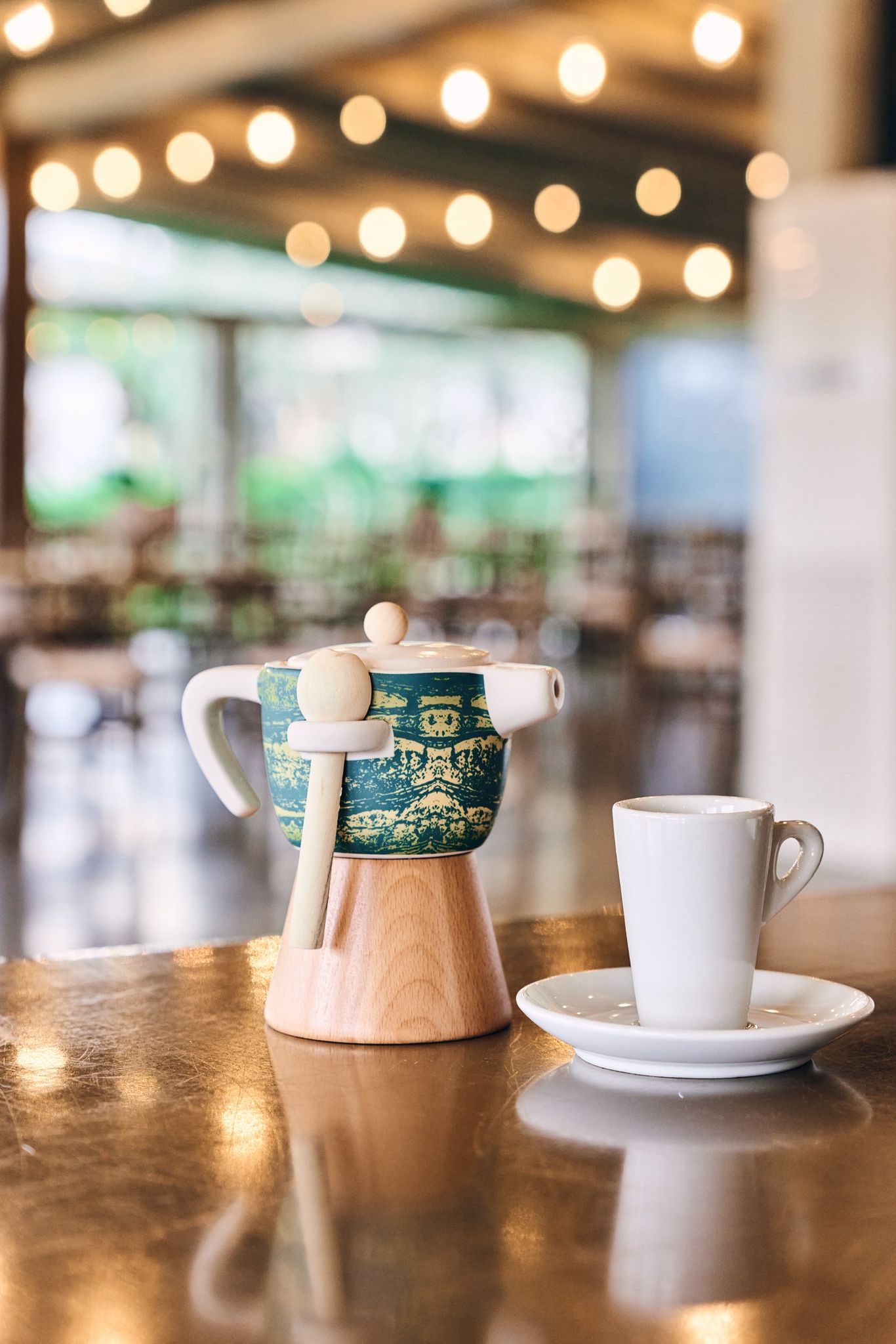 Moka ceramica e legno (3 pezzi)