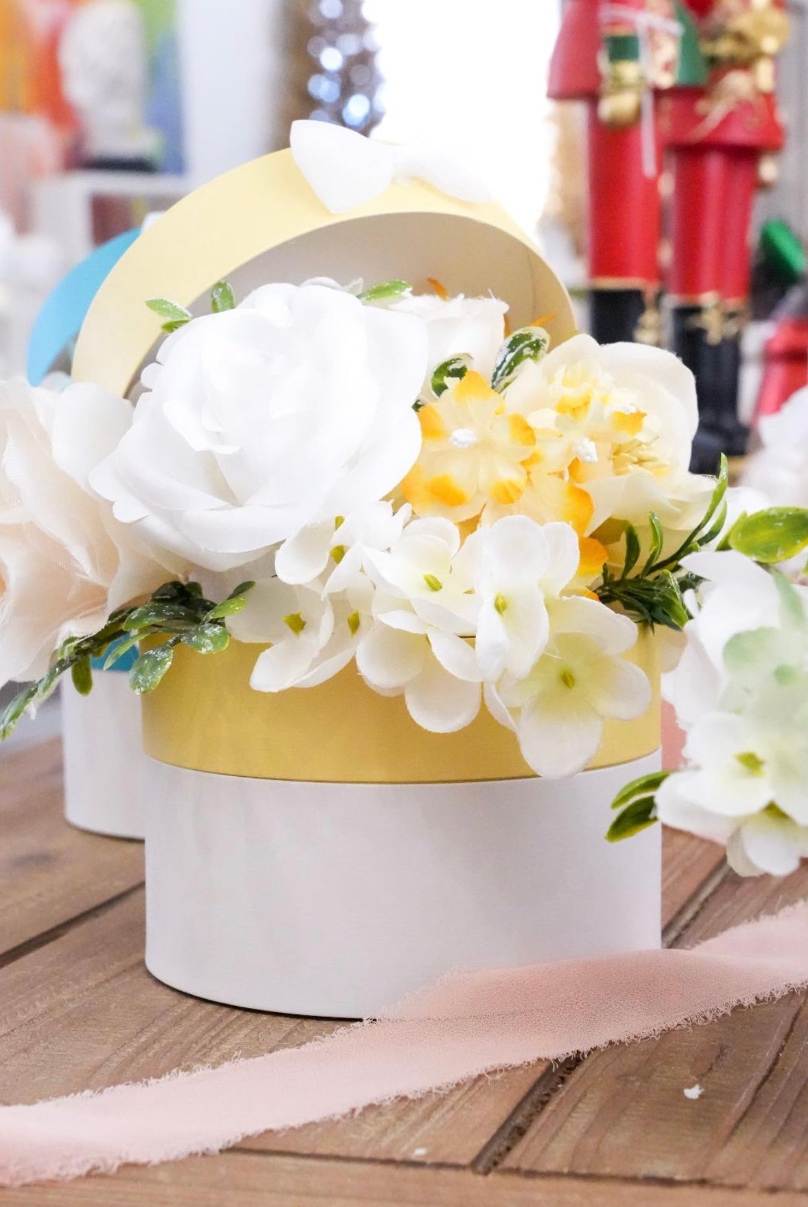 Box floreali  in colori assortiti ( 4 pezzi )