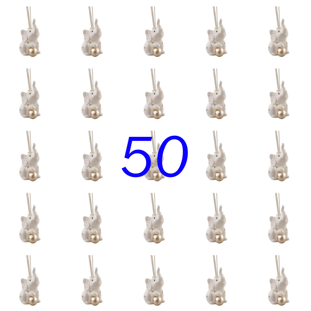 Set Profumatore Elefante Sollevato Rosa c/LED