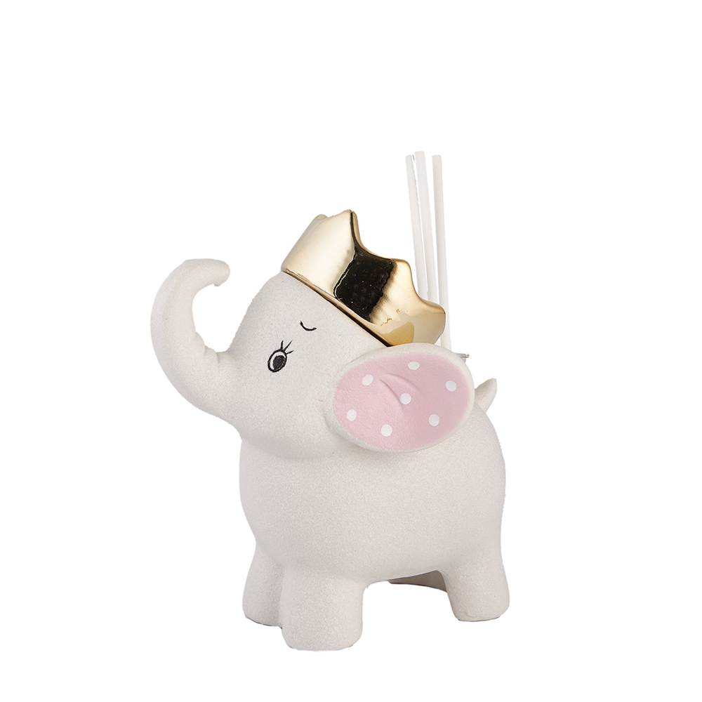 Profumatore Elefante Corona Rosa c/LED - Set 20pz