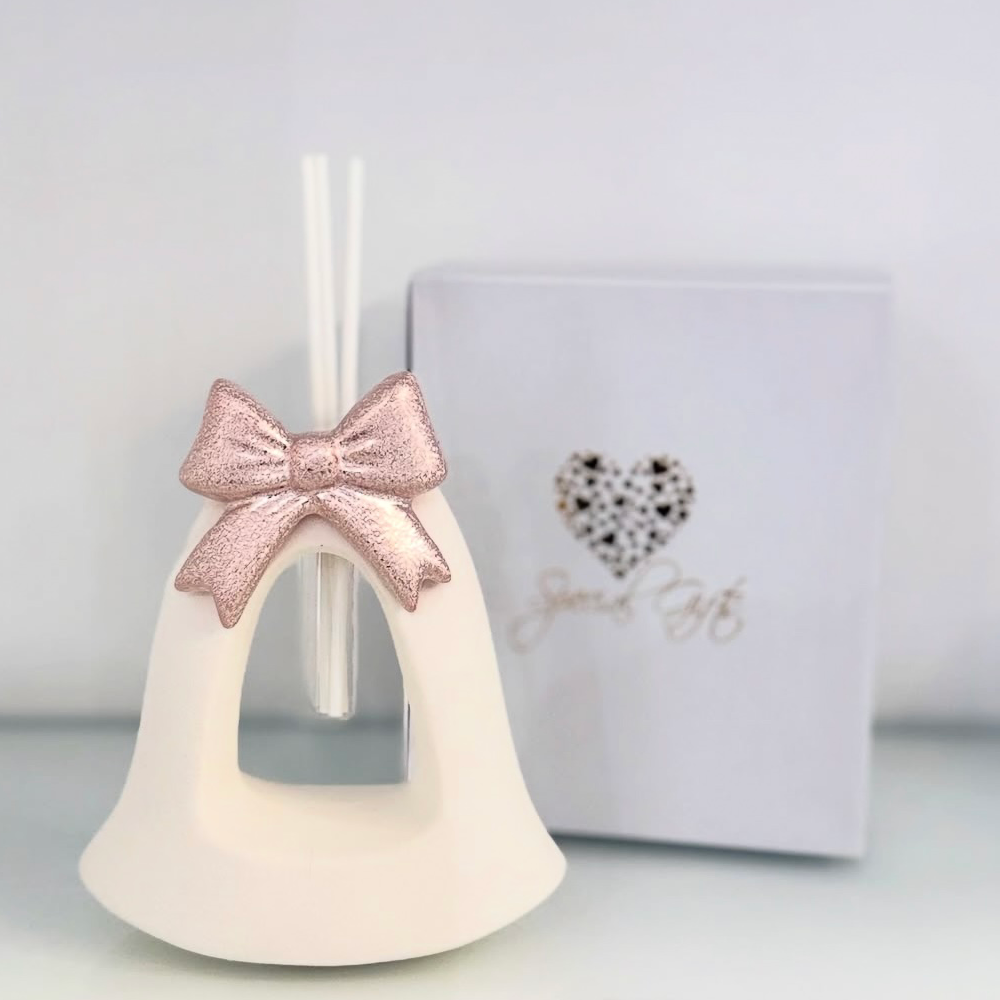 Set Profumatore Campana Fiocco Rosa